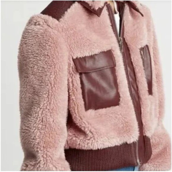 Choosy NWT Luxurious Winter Chic Vintage 90s Streetwear Teddy Fur Bomber Jacket - Picture 5 of 11